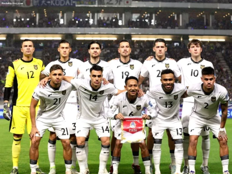 Pemain Timnas Indonesia bersiap di lapangan dalam turnamen FIFA ASEAN Cup 2026