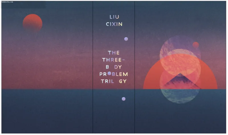 Ilustrasi karya seni Matt Griffin untuk edisi kolektor The Three-Body Problem dari The Folio Society.