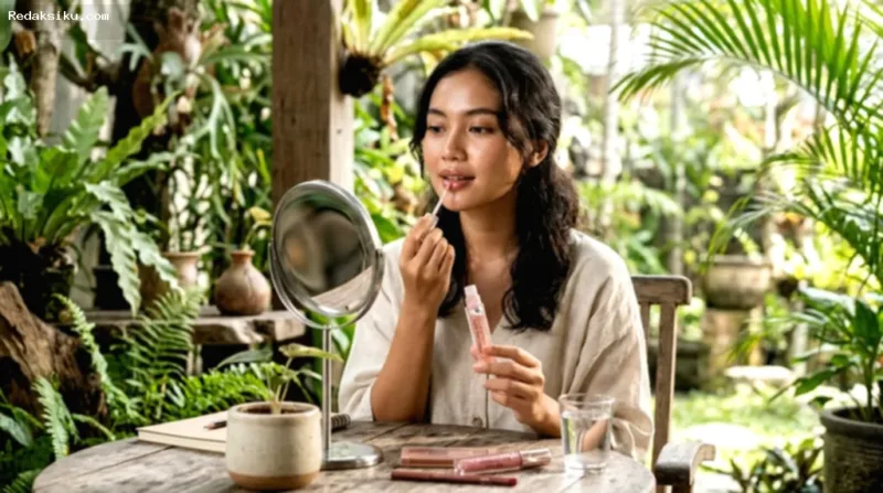 Beberapa produk lip gloss modern dengan formula mengilap yang nyaman untuk riasan bibir natural.