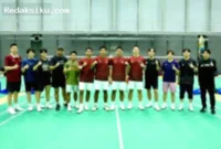 Mantan pebulu tangkis Jepang Kento Momota hadir membantu persiapan tunggal putra Indonesia jelang Asian Games 2026 di Pelatnas Cipayung.