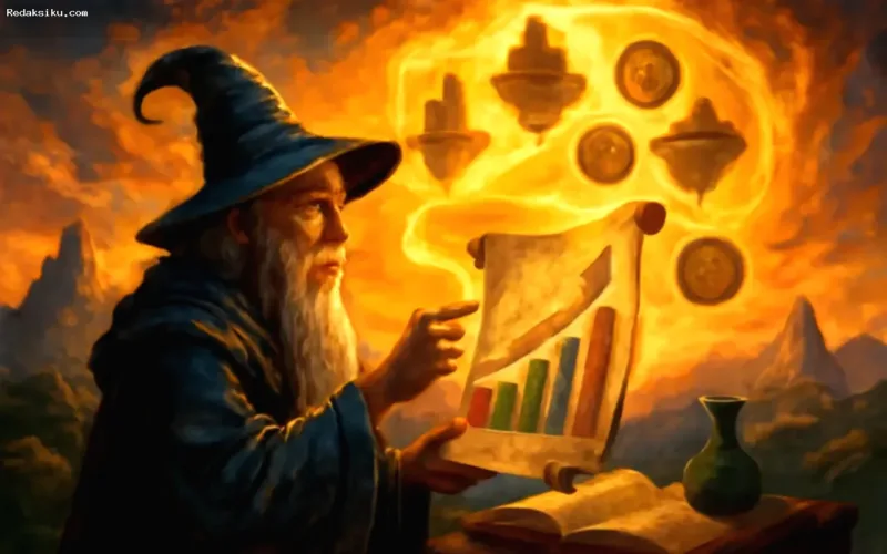 diversifikasi portofolio saham — Grafik pertumbuhan investasi saham yang terdiversifikasi dengan berbagai instrumen keuangan