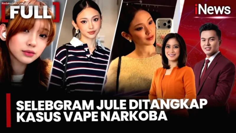 Selebgram Jule Ditangkap — Selebgram Jule diamankan polisi terkait kasus dugaan penyalahgunaan narkotika di Cilandak, Jakarta Selatan.