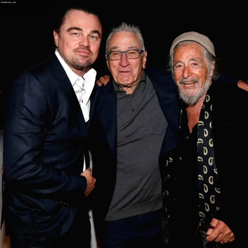 Leonardo DiCaprio, Robert De Niro, Al Pacino, dan Jon Hamm bersantai di sela jadwal syuting.