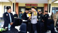 Korlap PSHT bersama kepolisian di Magetan berkomitmen menjaga keamanan dan kondusivitas wilayah.