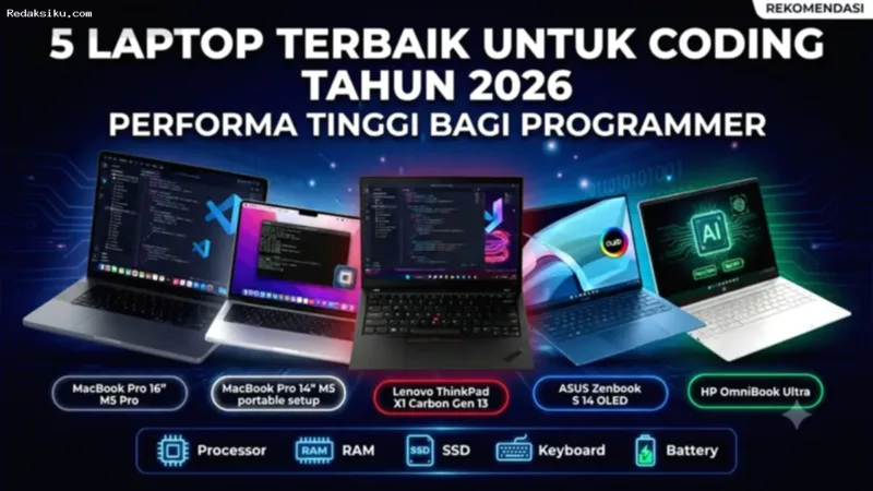 Laptop Programmer — Deretan laptop terbaik untuk programmer tahun 2026 dengan spesifikasi tinggi