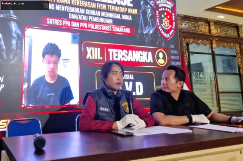 gadis 18 tahun — Garis polisi terpasang di lokasi penemuan kerangka remaja korban pembunuhan di Semarang