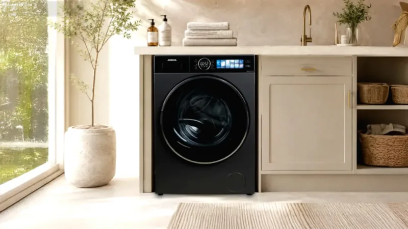 Dua mesin cuci pintar front load terbaru dari MODENA dengan teknologi SeamlessAI+