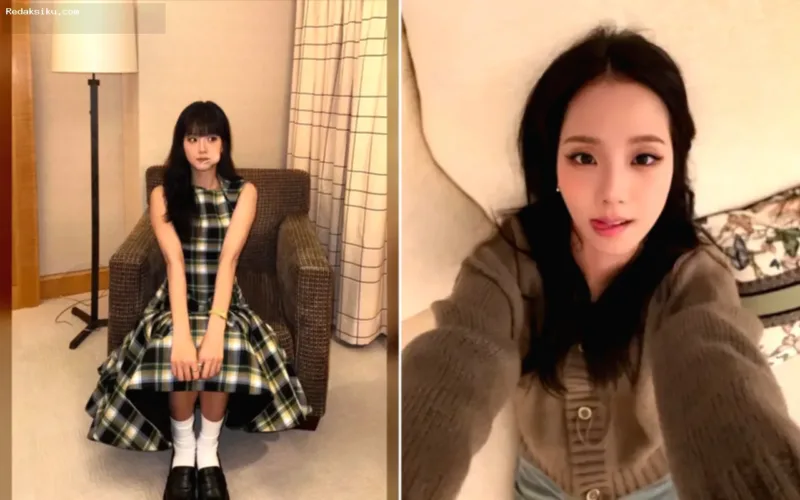 Jisoo BLACKPINK saat tampil di atas panggung dengan gaya busana yang elegan
