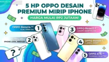 OPPO menawarkan sejumlah pilihan smartphone berdesain premium mirip iPhone dengan harga mulai Rp2 jutaan.
