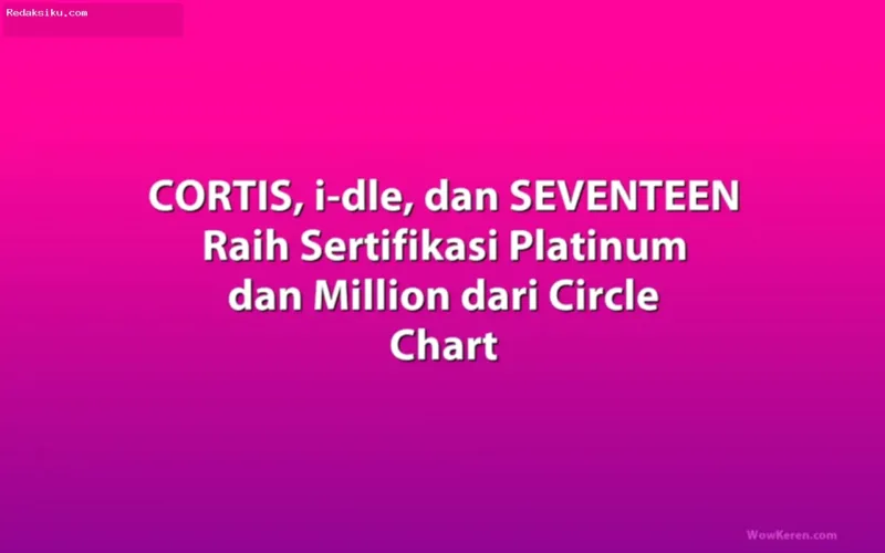 sertifikasi Circle Chart — Grup K-Pop CORTIS merayakan pencapaian sertifikasi million untuk album fisik GREENGREEN versi Weverse.
