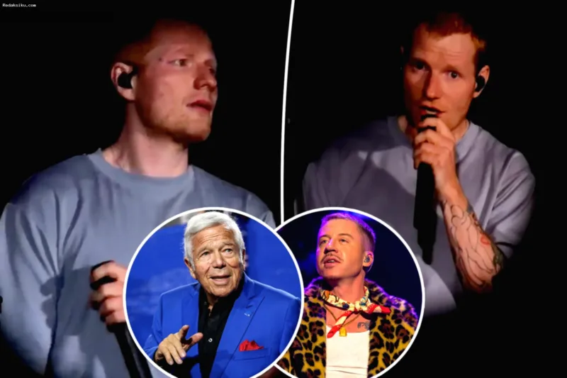 Ed Sheeran menangis di atas panggung dalam konser terbarunya di Amerika Serikat pada 20 September 2026.