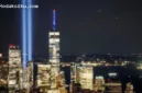 Suasana khidmat upacara peringatan 25 tahun tragedi 11 September di Ground Zero, New York.