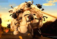 Ulasan Shaun Sheep — Shaun the Sheep dan kawanan domba di Mossy Bottom Farm dengan suasana Halloween
