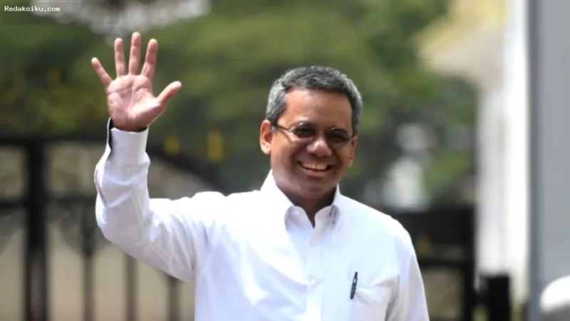 Suahasil Nazara saat dilantik sebagai Menteri Keuangan baru oleh Presiden Prabowo Subianto.