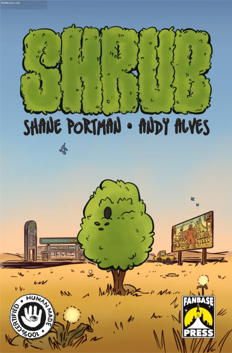 Sampul komik Shrub karya Shane Portman dan ilustrator Andy Alves yang diterbitkan oleh Fanbase Press.