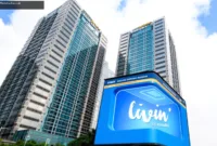Kredit Bank Mandiri — Gedung kantor pusat Bank Mandiri dengan logo perusahaan di Jakarta