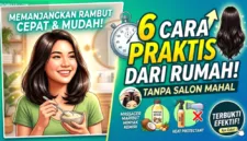 Perawatan rutin di rumah dapat membantu pertumbuhan rambut menjadi lebih sehat dan panjang secara alami.
