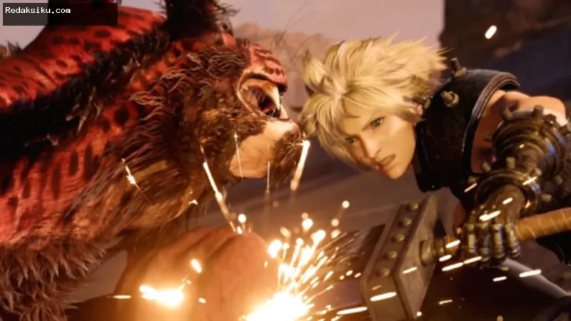 Cloud Strife dalam pengumuman resmi Square Enix untuk Final Fantasy VII Revelation