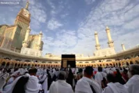 Suasana persiapan lokasi Expo UMKM dan Ekosistem Haji-Umrah di Kota Madiun