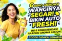 Parfum dengan aroma lemon yang segar menjadi pilihan tepat untuk menemani aktivitas harian di cuaca tropis.
