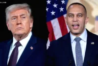 Divisi Penipuan Nasional — Presiden Donald Trump saat memberikan pidato terkait kebijakan pemerintah di podium Gedung Putih.