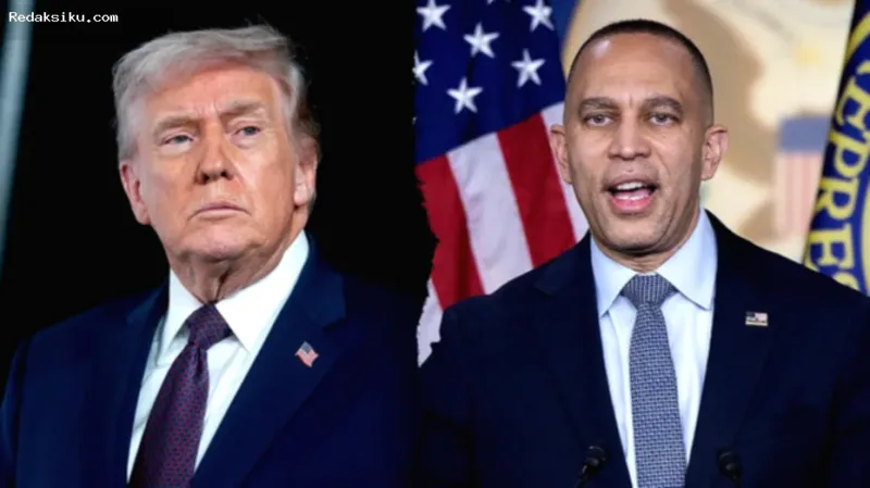 Divisi Penipuan Nasional — Presiden Donald Trump saat memberikan pidato terkait kebijakan pemerintah di podium Gedung Putih.