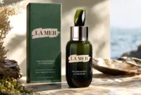 Review Mer — Botol serum mewah La Mer The Concentrate dengan kemasan ikonik untuk perawatan skin barrier