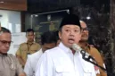 Menteri ATR/BPN Nusron Wahid memberikan keterangan resmi usai kantornya menjadi target operasi tangkap tangan KPK.