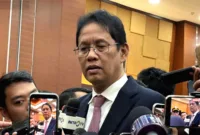 Purbaya Yudhi Sadewa memberikan keterangan pers usai prosesi serah terima jabatan Menteri Keuangan.