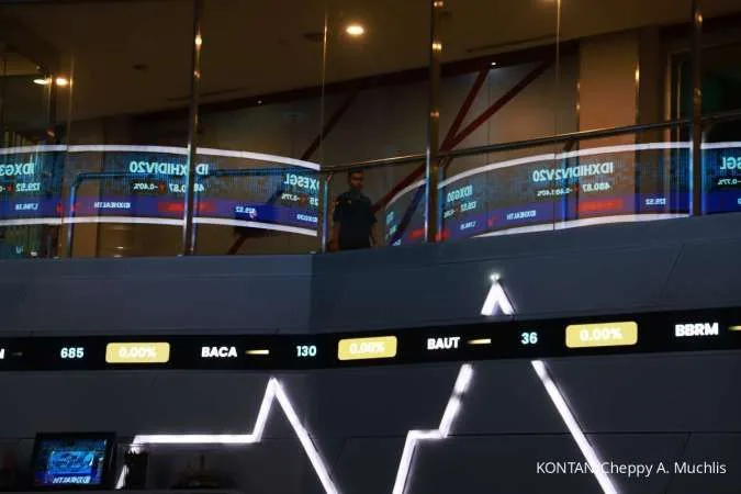IHSG Naik — Grafik pergerakan Indeks Harga Saham Gabungan yang naik 1,03 persen pada sesi pertama perdagangan