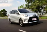 Harga Bekas Toyota Calya — Tampilan eksterior mobil bekas Toyota Calya G tahun 2020-2021 berwarna silver