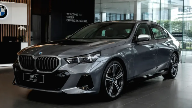 Review BMW 520i — BMW 520i M Sport dengan desain eksterior modern dan sporty tampak dari depan