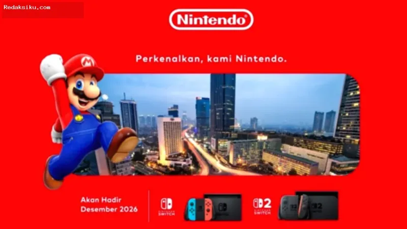 Konsol Nintendo Switch 2 yang resmi masuk pasar Indonesia di bawah distribusi Salim Group.