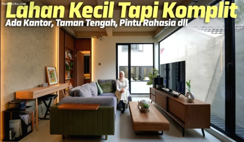Cara Mengubah Lahan — Ilustrasi desain studio dan hunian di lahan sempit karya WicakMifta