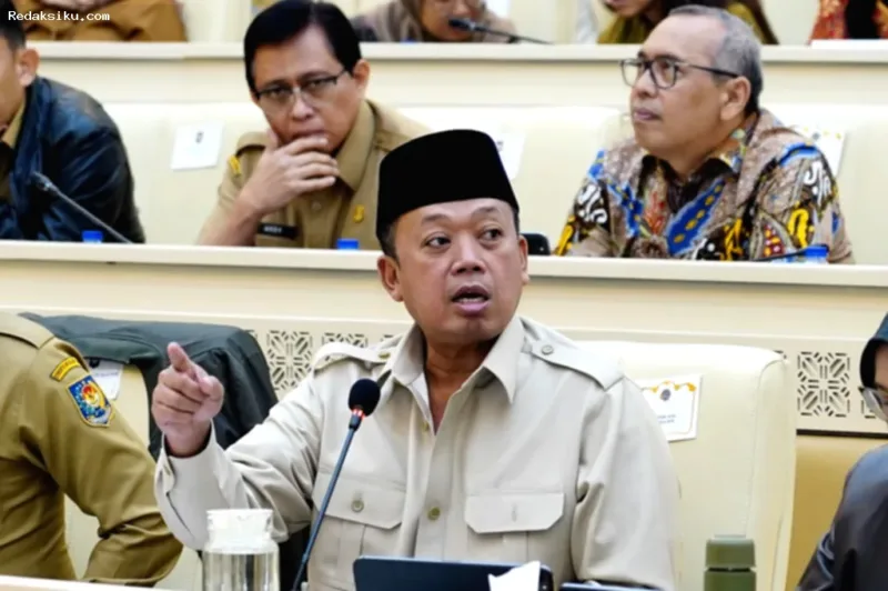 Menteri ATR/BPN Nusron Wahid — Gedung Kementerian ATR/BPN yang didatangi penyidik KPK terkait kasus dugaan suap perizinan HGB di Bogor.