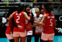 Timnas Voli Putri Indonesia bertanding melawan Jepang di Asian Games 2026.
