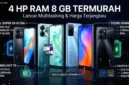 Pilihan smartphone murah dengan RAM 8 GB dan baterai besar kini tersedia mulai harga Rp2 jutaan.