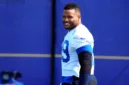 Aaron Donald dijadwalkan kembali beraksi bersama Los Angeles Rams dalam laga melawan New York Giants.