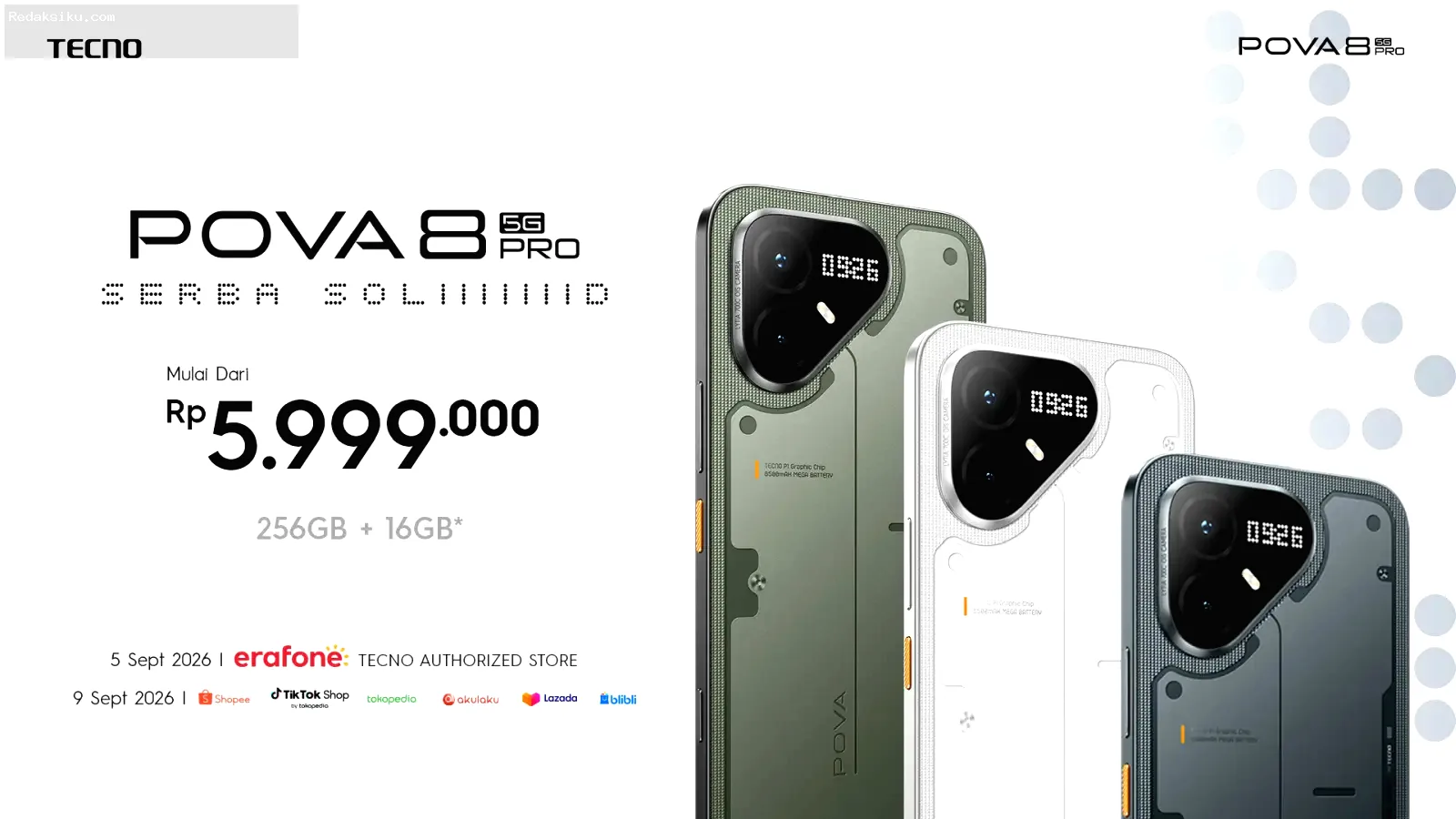 Harga Tecno POVA 8 PRO 5G Harga Tecno POVA 8 PRO 5G