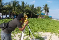 Kegiatan survei seismik lepas pantai Elnusa di perairan selatan Jawa.