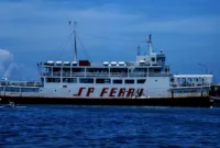 Kondisi kapal feri KMP Virgo Transport 8 yang tenggelam di perairan Laut Jawa